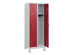 schoollocker,HxBxD 1630x600x500mm,2vak,vak B 300mm,draaigrendel,voeten