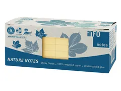 Notitieblok 75x75mm Geel Recycled Doos A 12 Blok