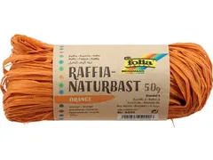 Folia raffia oranje