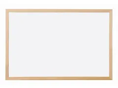 Q-connect Whiteboard houten frame 90x120cm Melamine niet-magnetisch