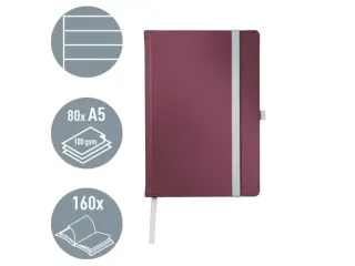 Notitieboek Leitz Style A5 lijn 160 pagina's rood - 2
