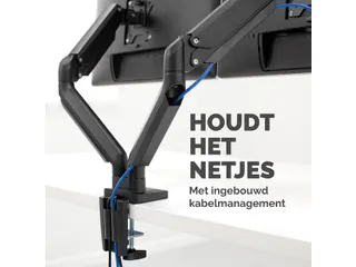 Monitorarm Fellowes Platinum Series dubbel horizontaal zwart - 8