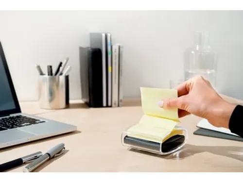 Memoblokdispenser 3M PRO voor Post-it Z-Notes 76x76mm transparant zwar