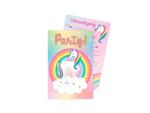 Uitnodigingskaarten Unicorn