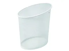 Mesh papierbak 18 liter wit metaalgaas