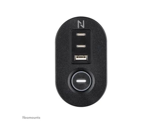 Neomounts VOLT DS22-840 Bureaucontactdoos 2x USB-C 1x USB-A Zwart