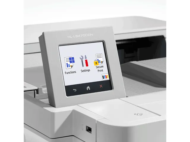 Zakelijke A4 kleurenlaserprinter met geavanceerde papieropties, ingebo