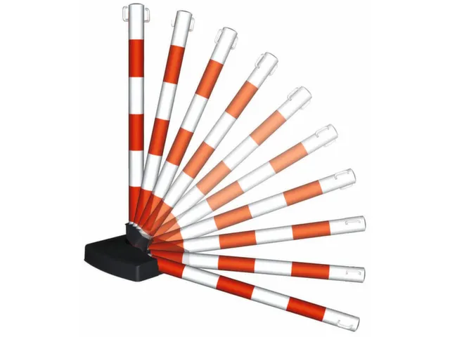 afzetpaal met ketting,paal HxØ 900x50mm,paal kunststof,rood/wit