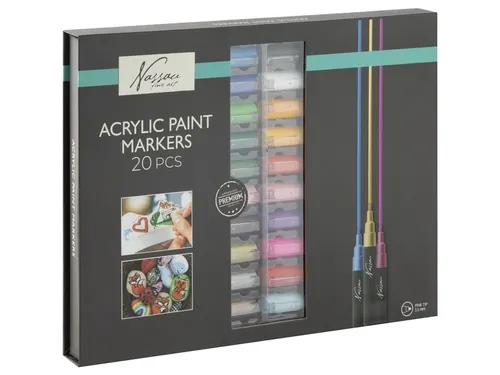 Acrylmarker Nassau set à 20 kleuren