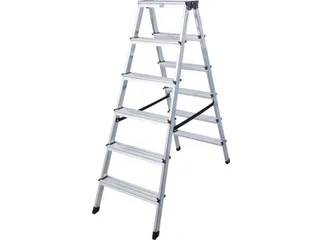 Lichte Universele Trapladder Tweezijdig L 1.41m H 1 08m 2x6treden - 3