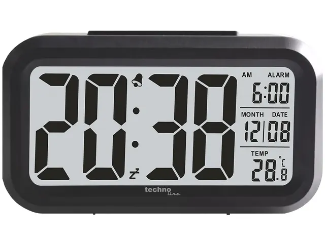 Wekker Technoline WT 400 135x75x48mm zwart