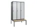 locker voor scheiding van kleding,HxBxD 2120x1200x815mm,3vak