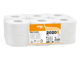 Toiletpapier Celtex Save Mini Jumbo 2-laags wit 150 meter krimp a 12 r - 1
