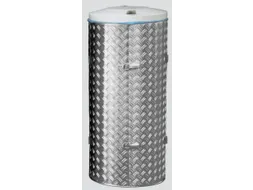 Afvalverzamelaar 120 Liter Rvs/Aluminium Traanplaat Deksel Ral7032