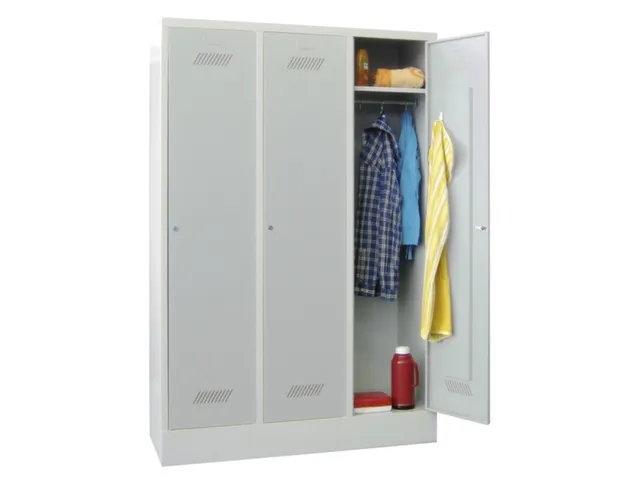 locker,RAL 7035,HxBxD 1850x1200x500mm,3vak,vak B 400mm,cil.-slot