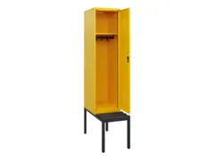 locker met bank,HxBxD 1950x400x815mm,1vak,vak B 400mm,cilinderslot