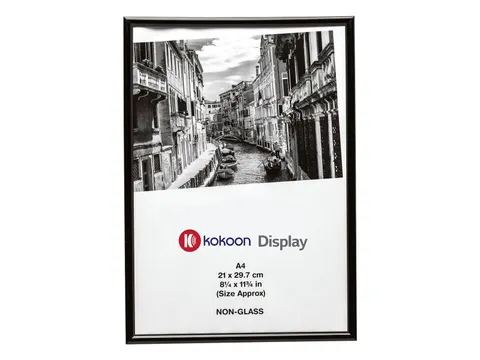 Kokoon Display fotolijst PVC Zwart A4