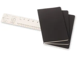 Schrift Moleskine 130x210mm blanco 160 pagina's 70gr zwart set à 3 st - 11