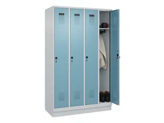 locker,HxBxD 1950x1200x500mm,4vak,vak B 300mm,draaigrendel,sokkel - 1