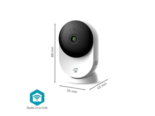 Beveiligingscamera Nedis Smartlife Wifi indoor 3MP Full HD 1296p wit
