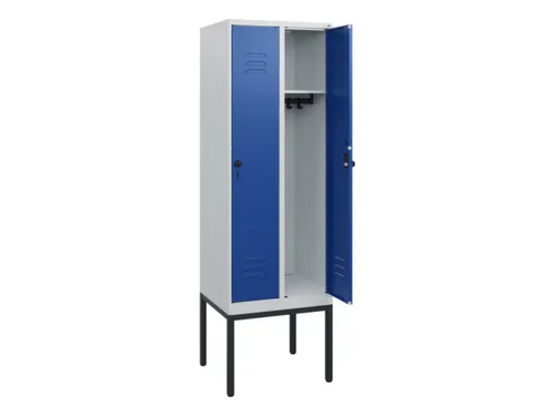 locker,HxBxD 1950x600x500mm,2vak,vak B 300mm,draaigrendel