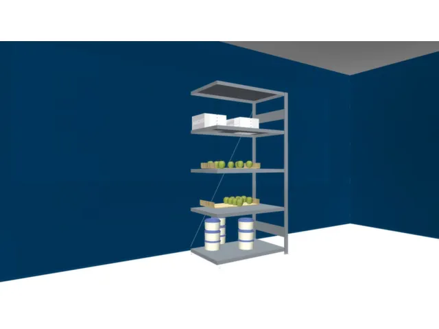 Rvs Inhaakstelling Aanbouw 2000x1010x635mm 5legborden Vaklast 200kg