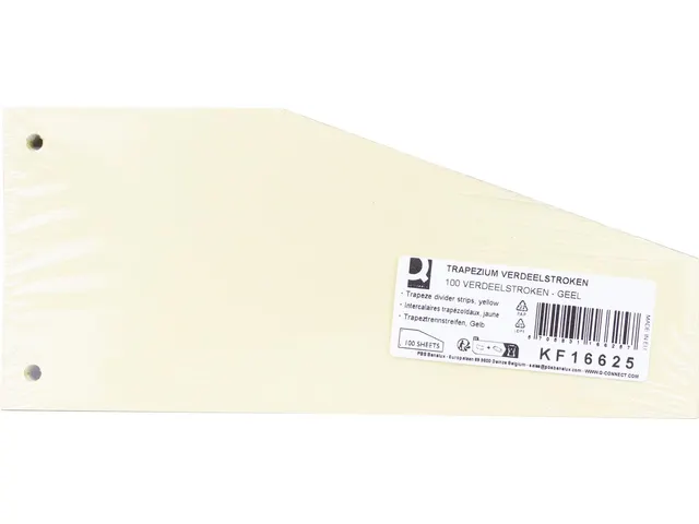 Intercalaires Trapèze, Paquet De 100 Pièces, Jaune