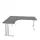 bureau in vrije vorm,HxBxD 740x1800x1600mm,vrije vorm,MS-donkergrijs