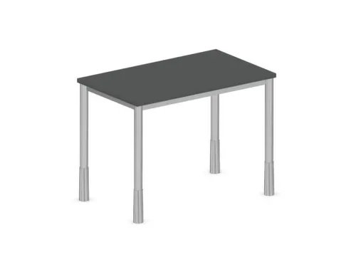 In hoogte verstelbaar bureau,HxBxD 720-840x1000x600mm,MS-donkergrijs