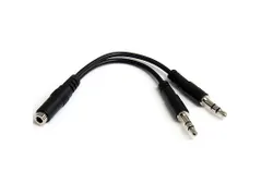 3,5mm 4-pins naar 2x 3-pins 3,5mm Headset Verloopkabel F/M