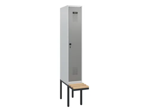 locker met bank,HxBxD 1950x300x815mm,1vak,vak B 300mm,draaigrendel
