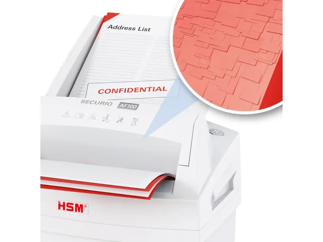 Destructeur papier HSM Securio AF100 Particules 4x25mm P-4