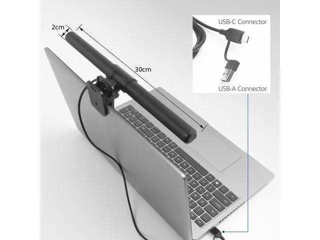 Laptop lamp ACT Clip-on led dimbaar USB