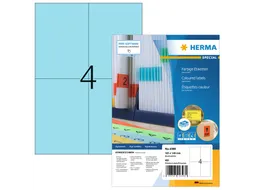HERMA 4398 Gekleurde etiketten A4 105x148mm Blauw 400 stuks