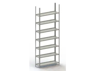 Schroefstelling Basisveld 2200x1004x304mm 7legborden 75kg Ral7035 - 1