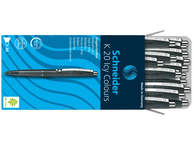 Stylo bille Schneider K20 Icy Colours Medium noir