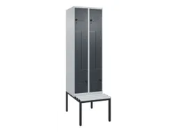 Z-garderobekast,HxBxD 2120x600x815mm,2vak,vak B 300mm,draaigrendel