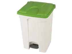 pedaalemmer,1x45l,HxBxD 600x398x410mm,romp PP wit,deksel PP groen