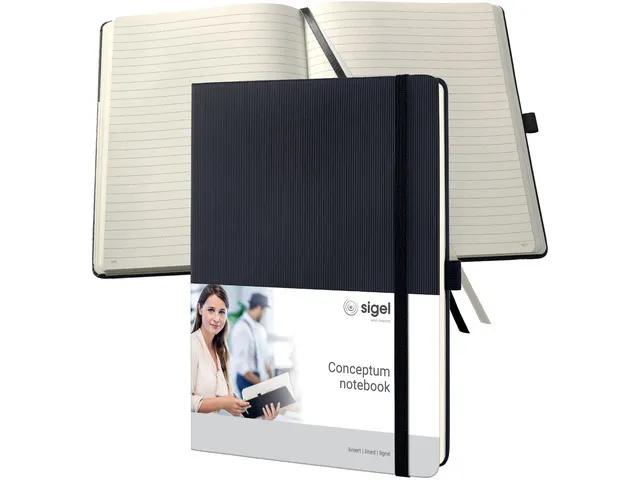Carnet de note Sigel Conceptum Pure hardcover format tablet noir lign