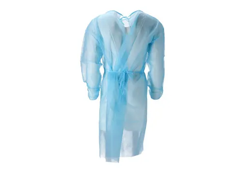 Pp Non Woven Isolatieschort Blauw Latex Vrij Regular Weight 100 Stuks