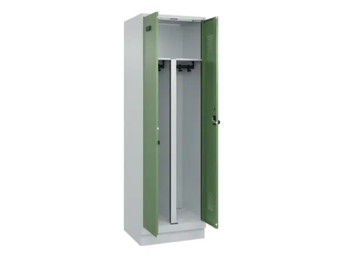 PBM-locker,HxBxD 1950x600x500mm,2vak,vak B 300mm,draaigrendel