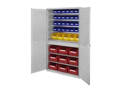 Ruime Bakkenkast 1950x1130x590mm 1lade 42 Magazijnbakken Geperf. Deur