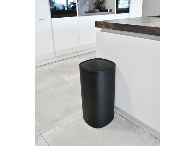 Afvalbak Desq Touch 50 liter RVS zwart