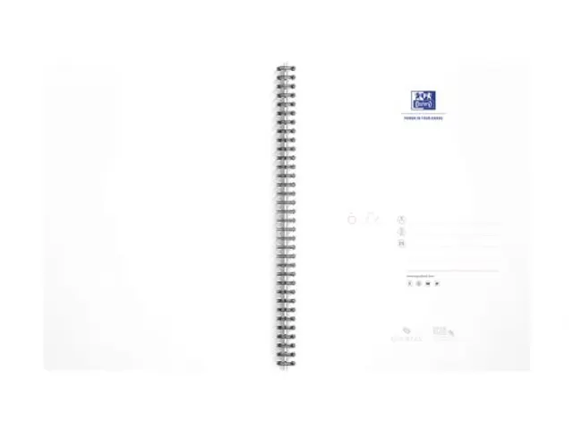 Spiraalblok Oxford Essentials A4+ 90vel 4-gaats gelinieerd