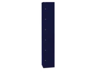 lockerkast,HxBxD 1802x305x305mm,6vakken,cil.-slot,romp oxfordblauw - 2