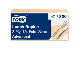 Tork 477866 Soft Lunchservet Advanced Zand 33x33cm