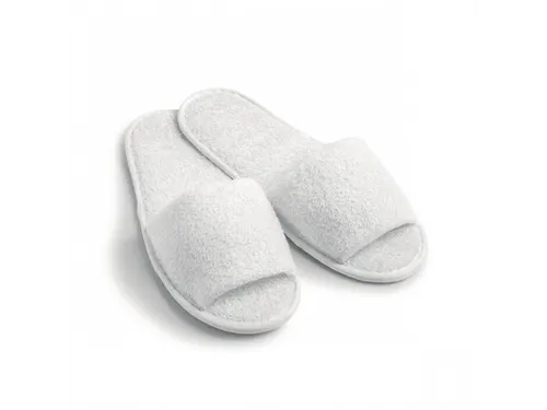 Hotelslipper met open neus Wit 100 paar met papieren wikkel