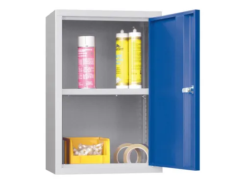 Hangkast 600x400x300mm 1 Verstelbaar Legbord Ral 7035 Front Ral 5010