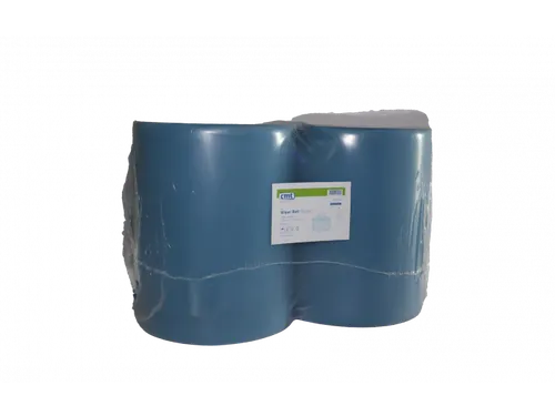 Poetsrol Industrie Recycled 2-laags 380m Blauw 2 Rol