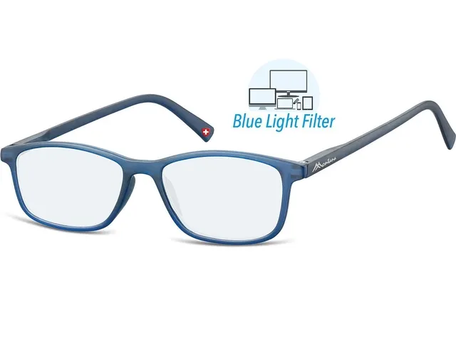 Leesbril Montana +2.00 dpt blue light filter blauw